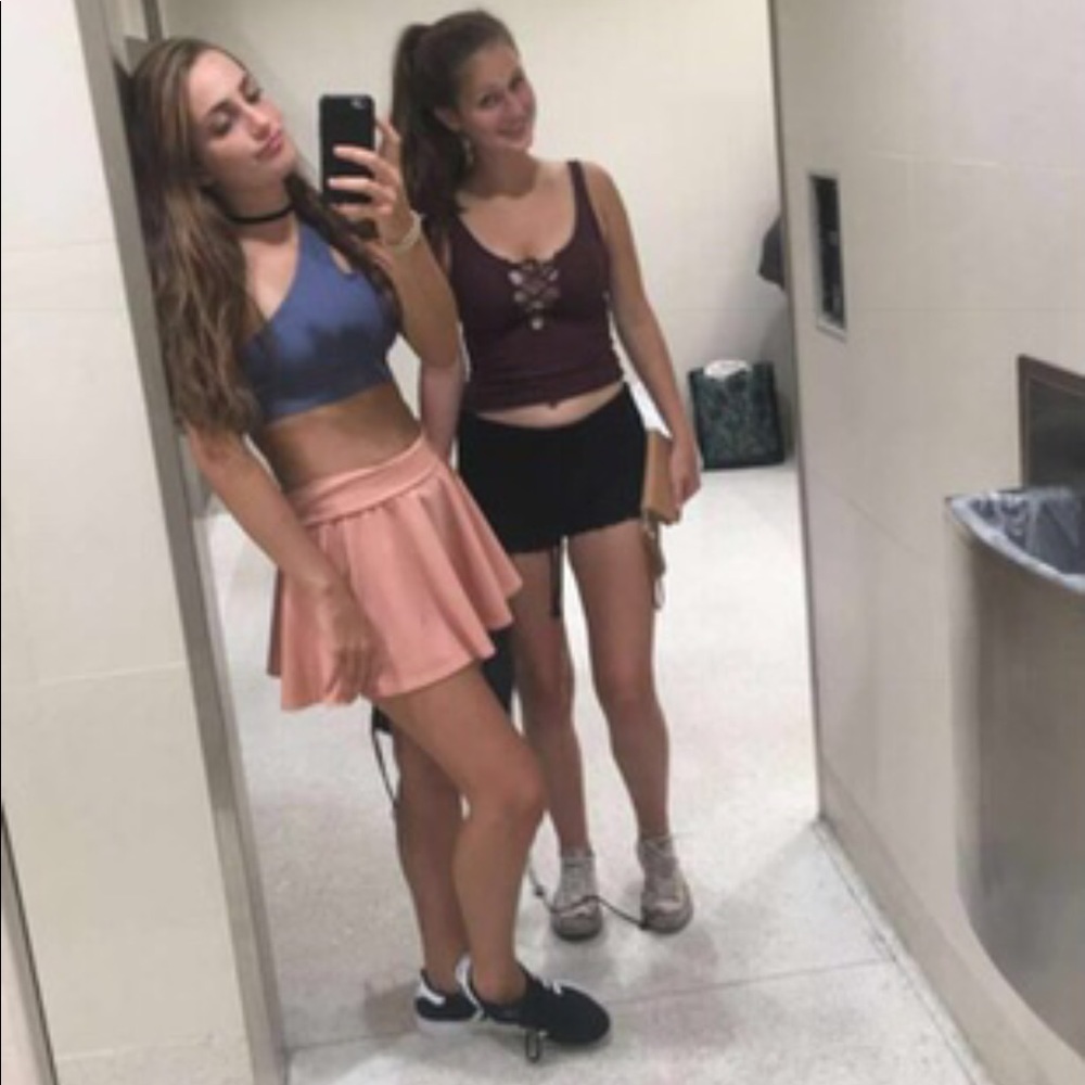Cute pink skater skirt